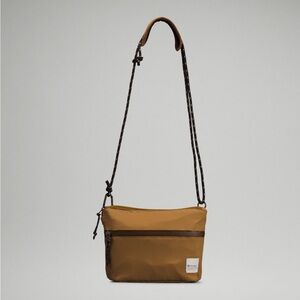 Lululemon Athletica Patch Logo Golden Brown Crossbody Bag 2.5L, Brand New